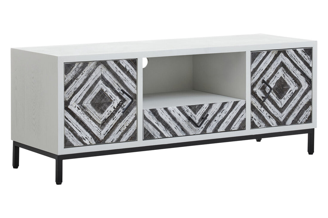 Lombok Rustic Chevron and White Frame Media Unit - Image 3