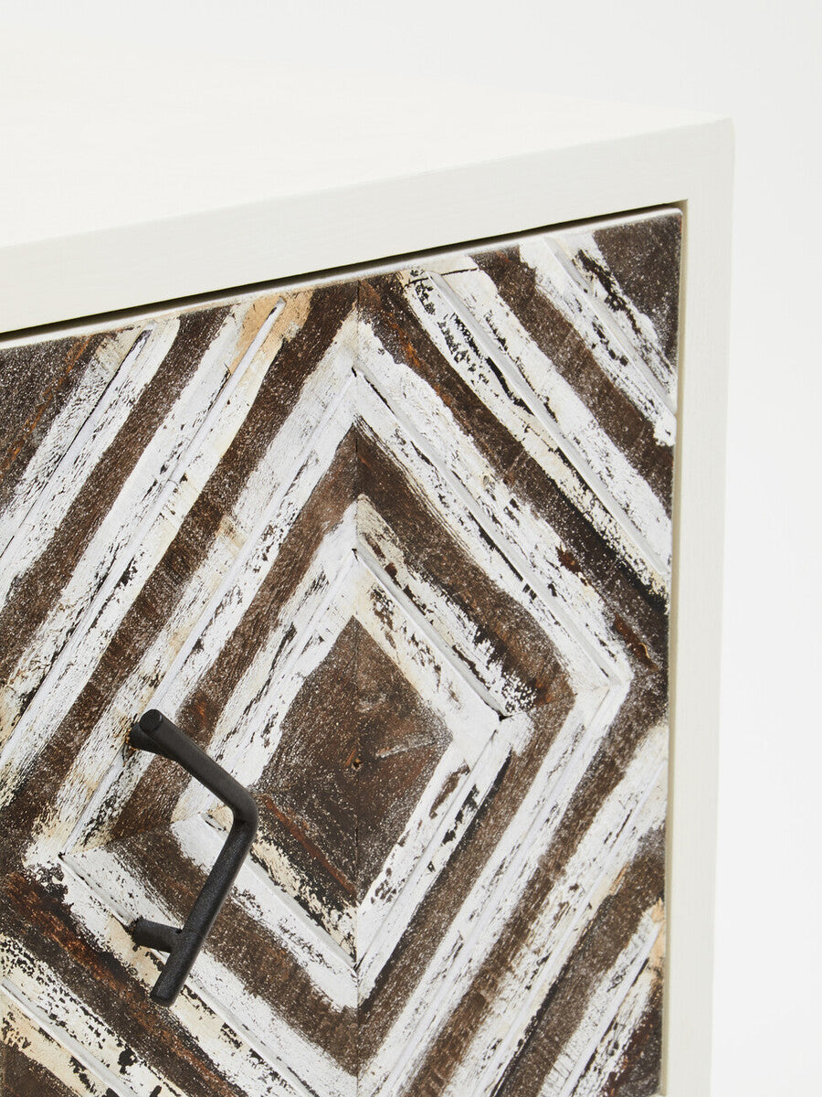 Lombok Rustic Chevron and White Frame Media Unit - Image 9