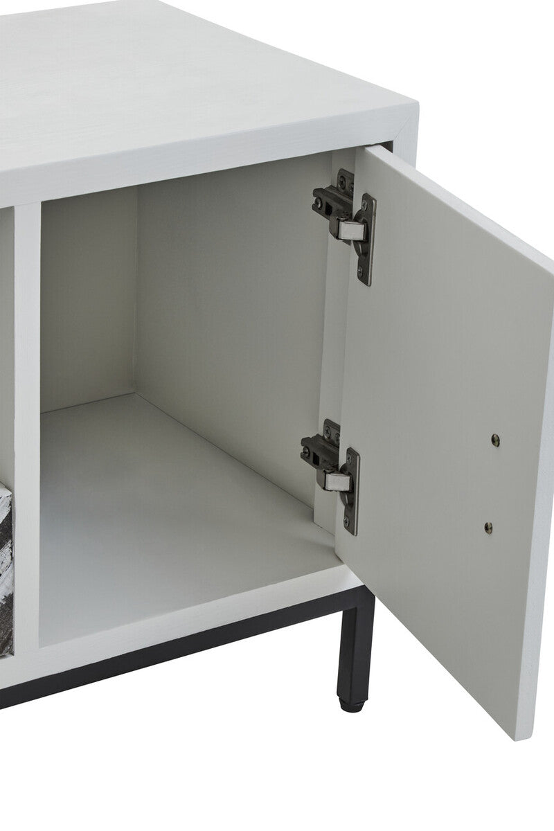 Lombok Rustic Chevron and White Frame Media Unit - Image 12