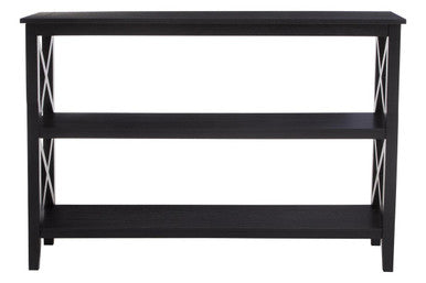 Heritage Three Shelf Large Black Bookcase