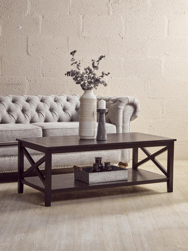 Heritage Black Wood Coffee Table