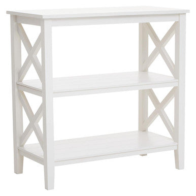 Heritage Three Shelf Ivory Bookcase