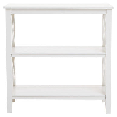 Heritage Three Shelf White Bookcase