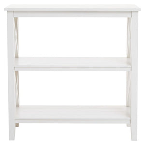 Heritage Three Shelf White Bookcase
