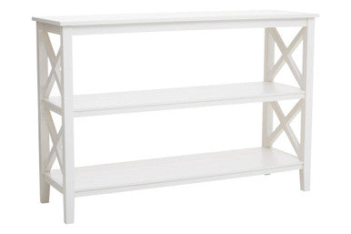 Heritage Three Shelf Large Ivory Bookcase