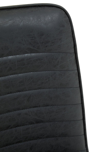 New Foundry Black Leather Effect Chair