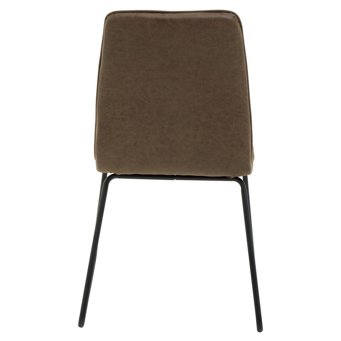 New Foundry Brown Leather Effect Chair - Image 8