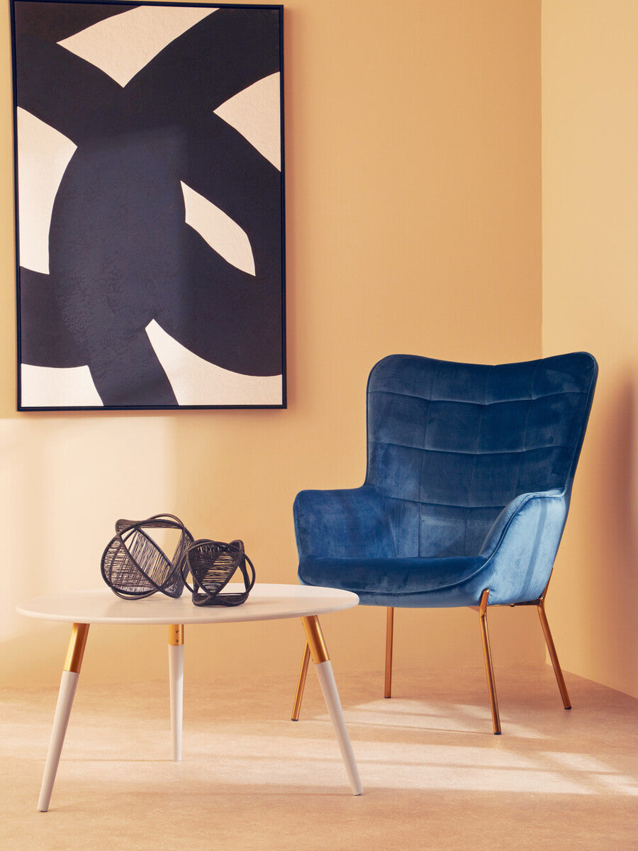 Stockholm Blue Velvet Chair