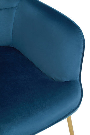 Stockholm Blue Velvet Chair
