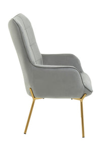 Stockholm Grey Velvet Chair