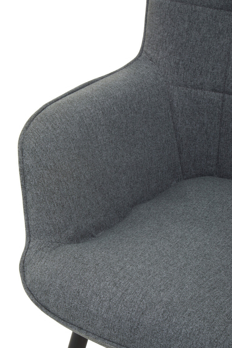 Stockholm Grey Fabric Armchair