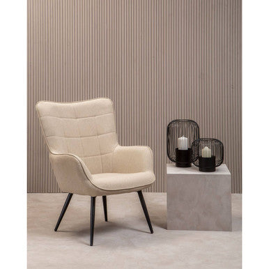 Stockholm Natural Fabric Armchair