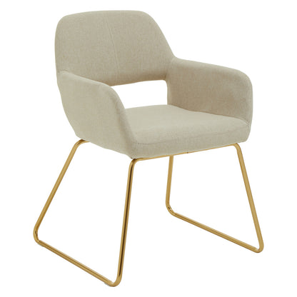 Stockholm Natural Fabric Dining Chair - Image 3