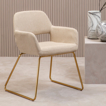 Stockholm Natural Fabric Dining Chair - Image 1