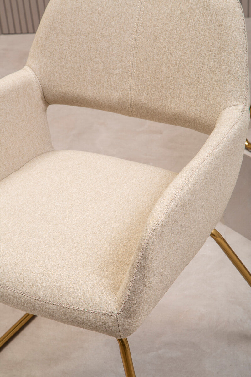 Stockholm Natural Fabric Dining Chair - Image 8