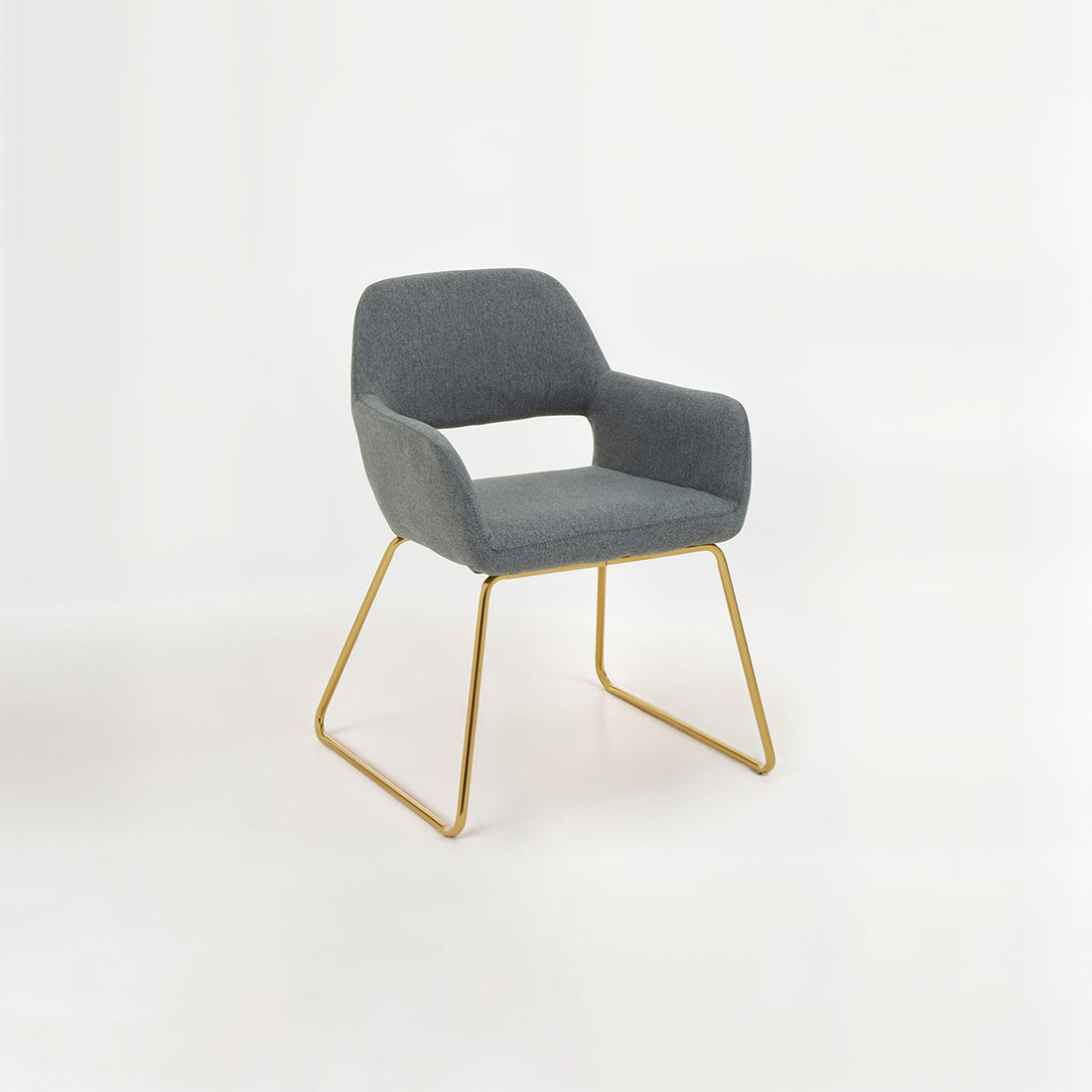 Stockholm Grey and Gold Dining Chair