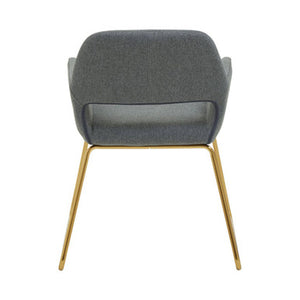 Stockholm Grey And Gold Dining Chair