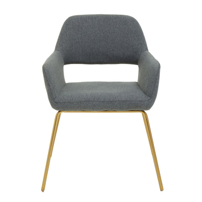 Stockholm Grey And Gold Dining Chair