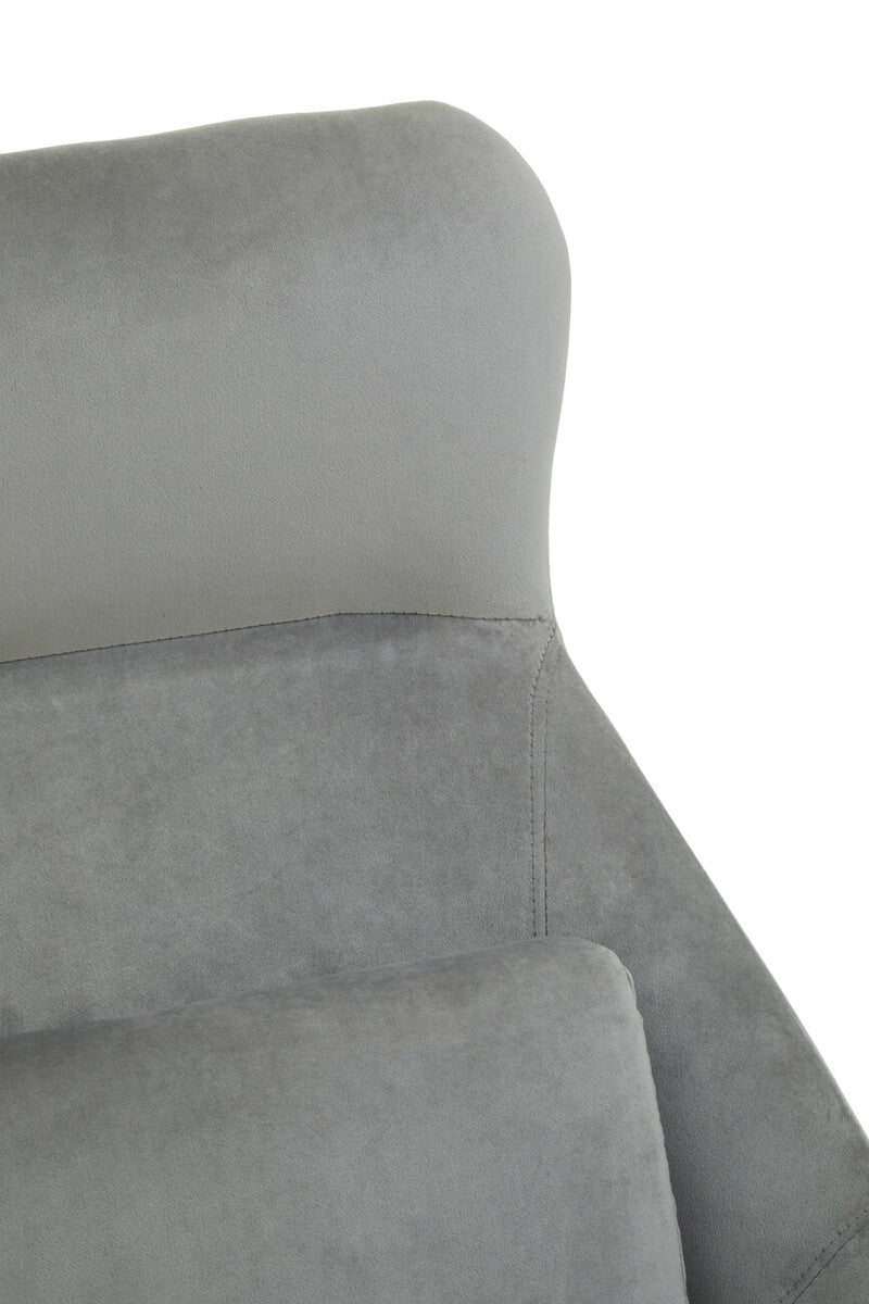 Stockholm Grey Velvet Armchair
