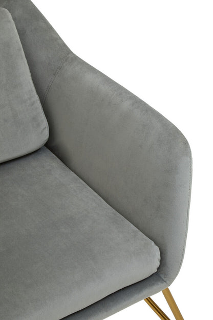 Stockholm Grey Velvet Armchair