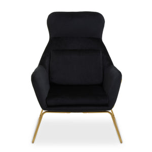 Stockholm Black Velvet Armchair