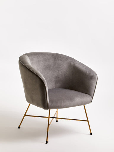 Stockholm Grey Chair With Metal Frame