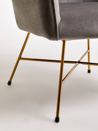 Stockholm Grey Chair With Metal Frame