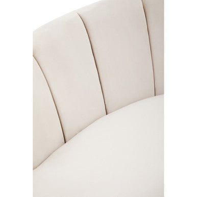 3 Seater Beige Velvet Sofa, Hasna - image 6