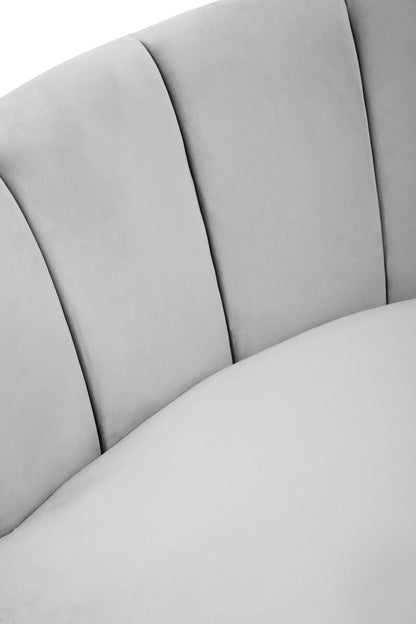 Hasna Three Seat Grey Velvet Sofa