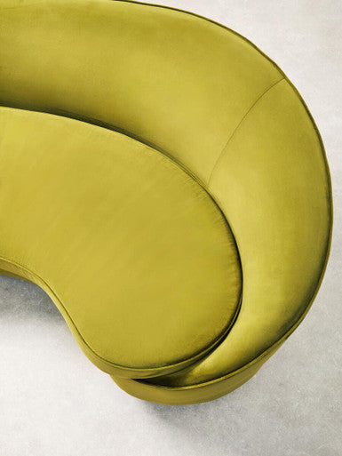 3 Seater Olive Velvet Sofa, Hasina