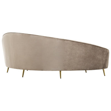 3 Seater Mink Velvet Sofa, Hasina - image 4