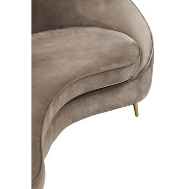 3 Seater Mink Velvet Sofa, Hasina - image 7