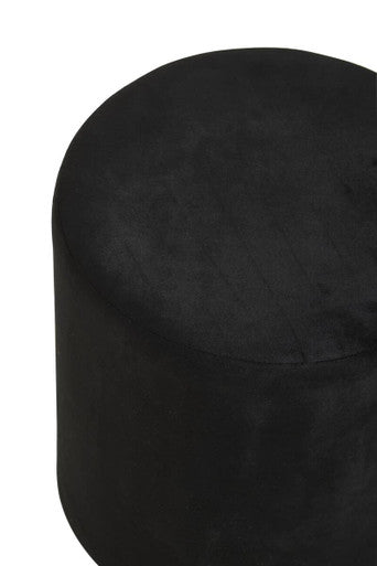 Haley Black Velvet Pouffe - image 5