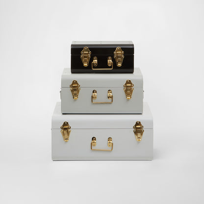 Parley Set Of Three Monochrome Storage Trunks