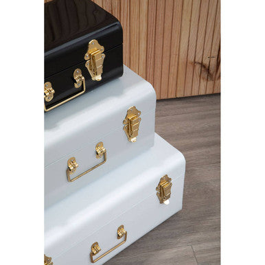 Parley Set Of Three Monochrome Storage Trunks
