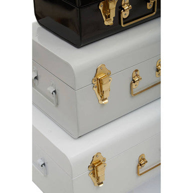 Parley Set Of Three Monochrome Storage Trunks