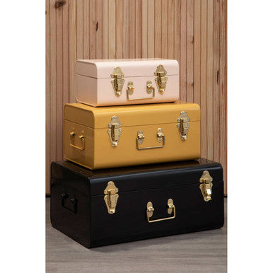 Parley Set Of Three Assorted Storage Trunks