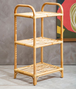 Mataram 3 Tier Natural Rattan Shelf Unit