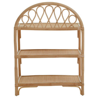 Mataram Three Tier Natural Rattan Shelf Unit