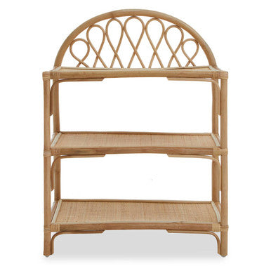 Mataram Three Tier Natural Rattan Shelf Unit