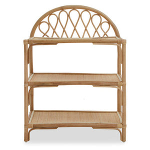 Mataram Three Tier Natural Rattan Shelf Unit