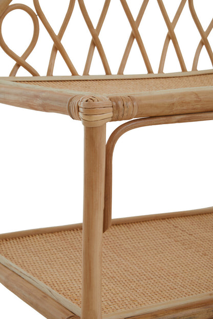 Mataram Three Tier Natural Rattan Shelf Unit