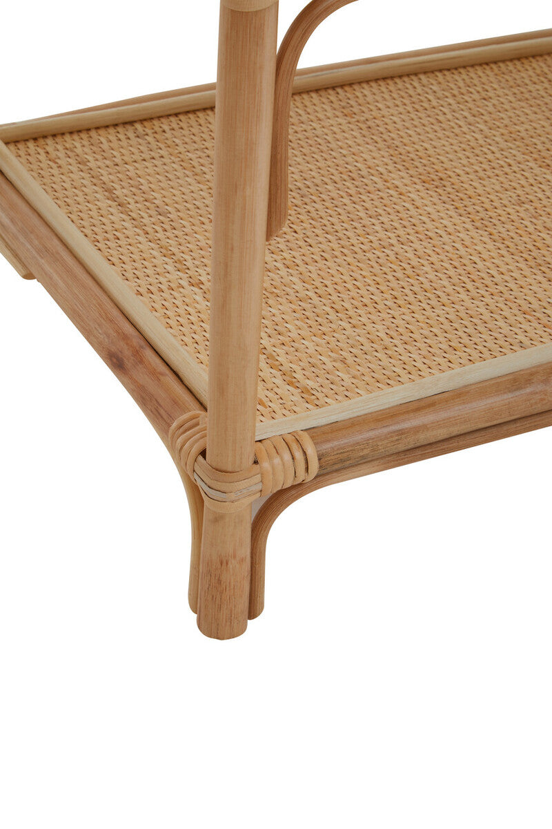 Mataram Three Tier Natural Rattan Shelf Unit