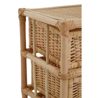 Mataram Natural Rattan Six Drawer Chest