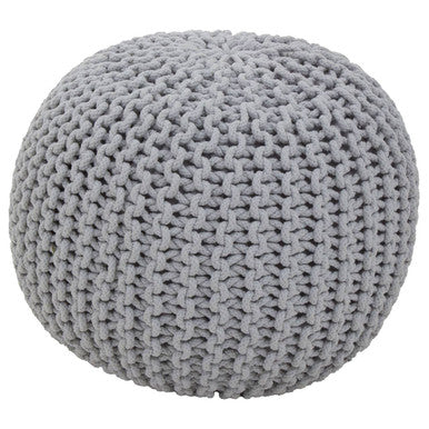 Kids Grey Knit Pouffe