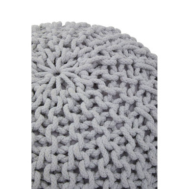 Kids Grey Knit Pouffe