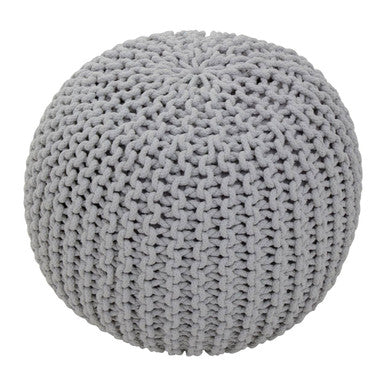 Kids Grey Knit Pouffe