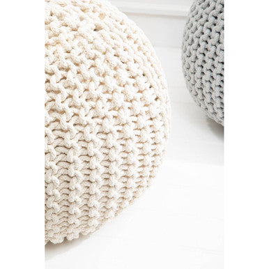 Kids Knit Cream Pouffe