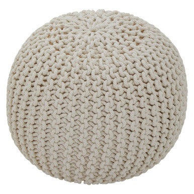 Kids Knit Cream Pouffe