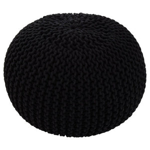 Kids Knit Black Pouffe